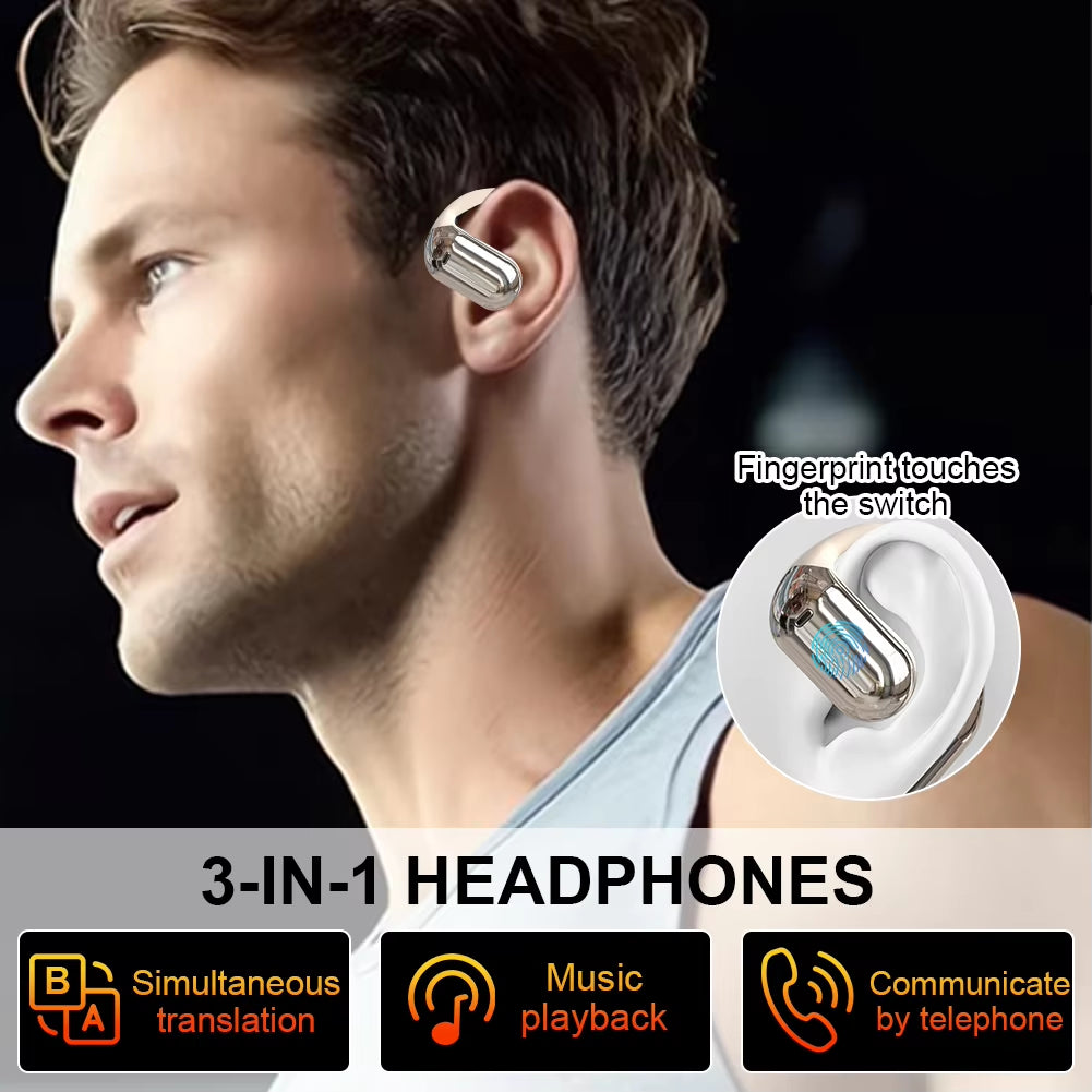 3-In-1 AI Translator Earbuds 144 Languages Real -Time Language Translator Bluetooth 5.3 Instant Translator Smart Voice Headphone